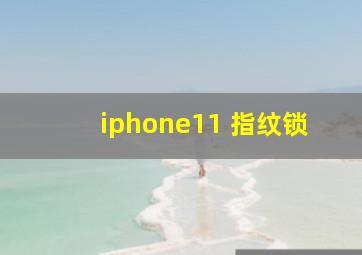 iphone11 指纹锁